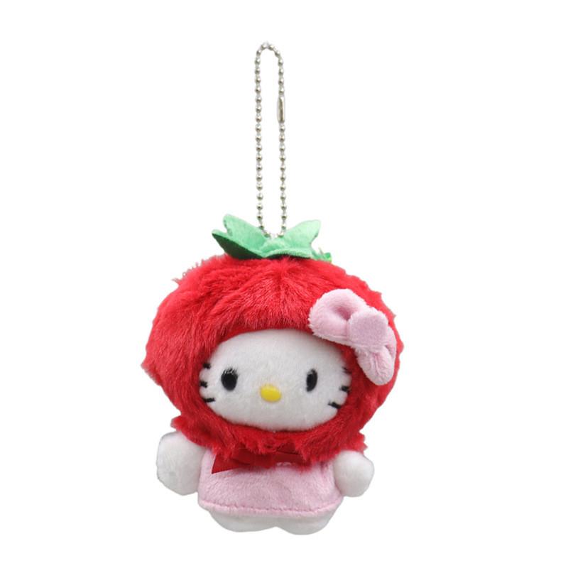 Adorable Japanese Style Cute Creative Vegetable And Fruit Kitty Plush Toy Accessory Tomato Pendant