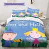 PlanetDBenHolly Patroon Beddengoed Dekbed Set Dekbedovertrek Kussensloop Huisdecoratie Verjaardagscadeau (1 dekbedovertrek + 2 kussenslopen, zonder binnenkussen)