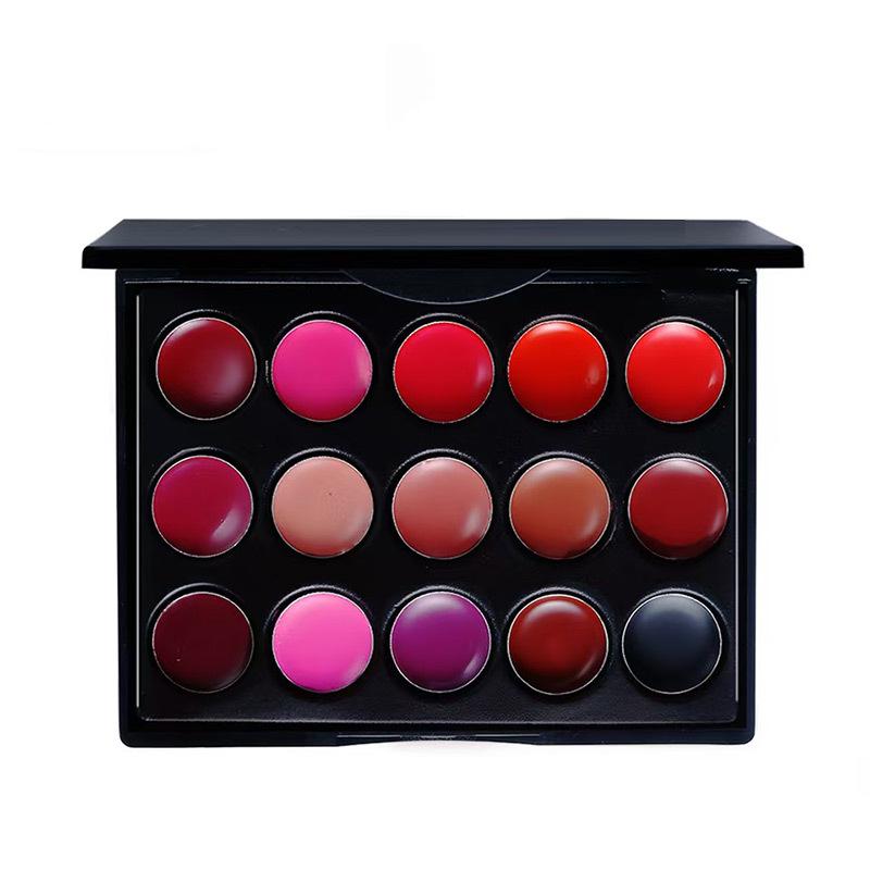 

Mandooni 15-Color High Pigment Moisturizing Lip Makeup Palette