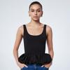 Flower Bud Embroidery Wooden Ear Edge Bra Sling Top Summer Women's Sexy Solid Color Elastic Slim Fit Sleeveless Casual Tank