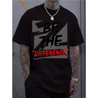 European Size Men'S Fashion Trend Round Neck T-shirt | Versatile Short Sleeve, Travel/Summer/Beach, Fitness/Running/Training, Casual Style