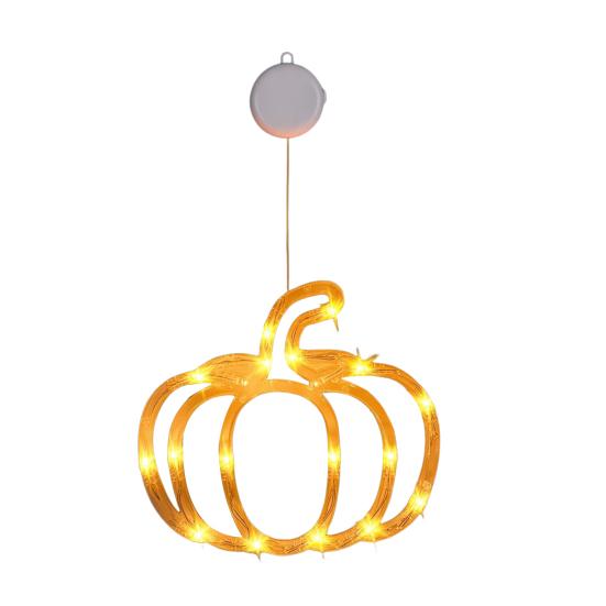 

Осенний декоративный светильник на присоске, водонепроницаемый IP55, легко устанавливается, работает от батареек, светодиодный декоративный светильник для окна на Хэллоуин A