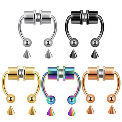 Clip-On Nose Hoop Rings Magnetic Nose Ring Nose Ring Hoop Fake Nose Rings Fake Nose Piercings