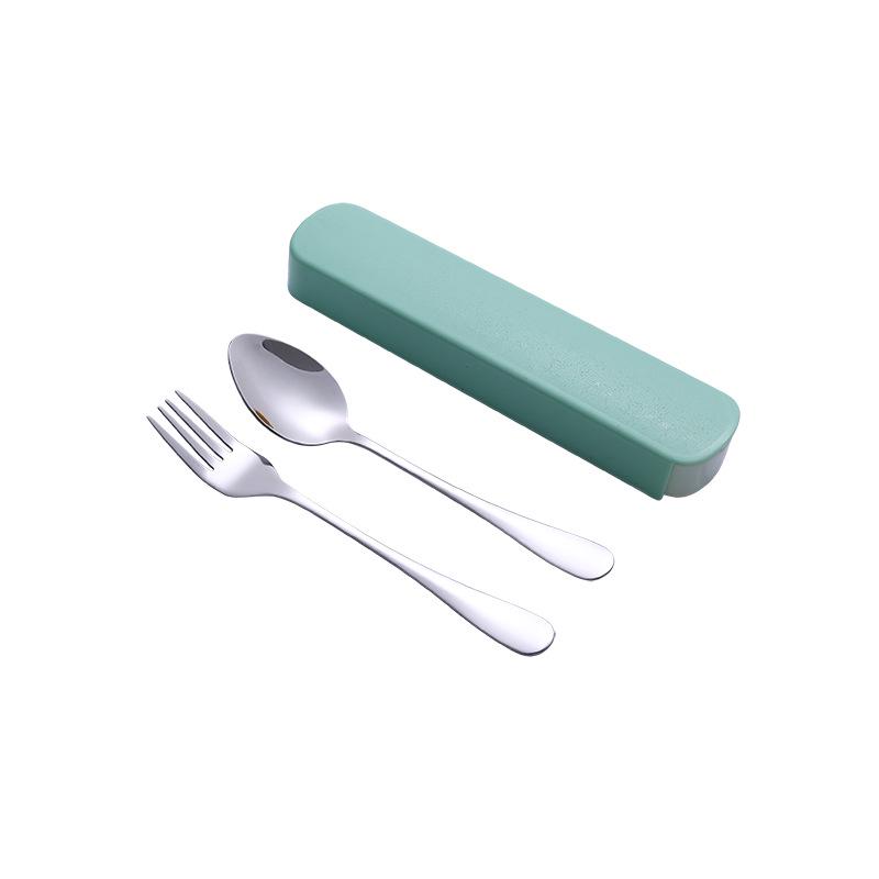 Portable Stainless Steel Cutlery Set: Spoons, Chopsticks, Knife, Fork - Three-Piece Set