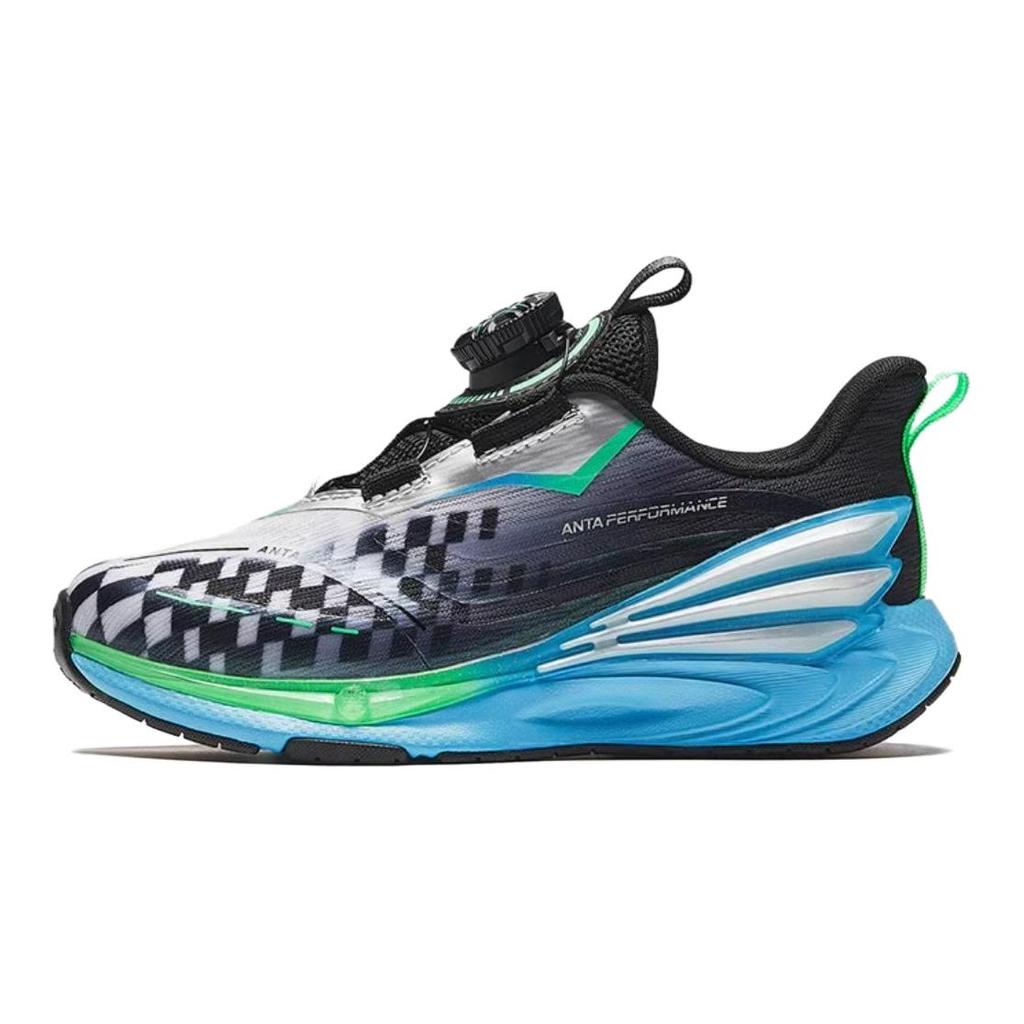 Anta Kids Fly Knight 7.0 Fabric Knob Comfortable Physical Test Shock Absorption Wear Resistant Low Top Running Shoes Kids Running Shoes 312439961-1