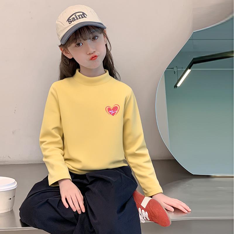 Flickors termiska baslager med halvhög hals - Mjukt, varmt underställ för höst och vinter