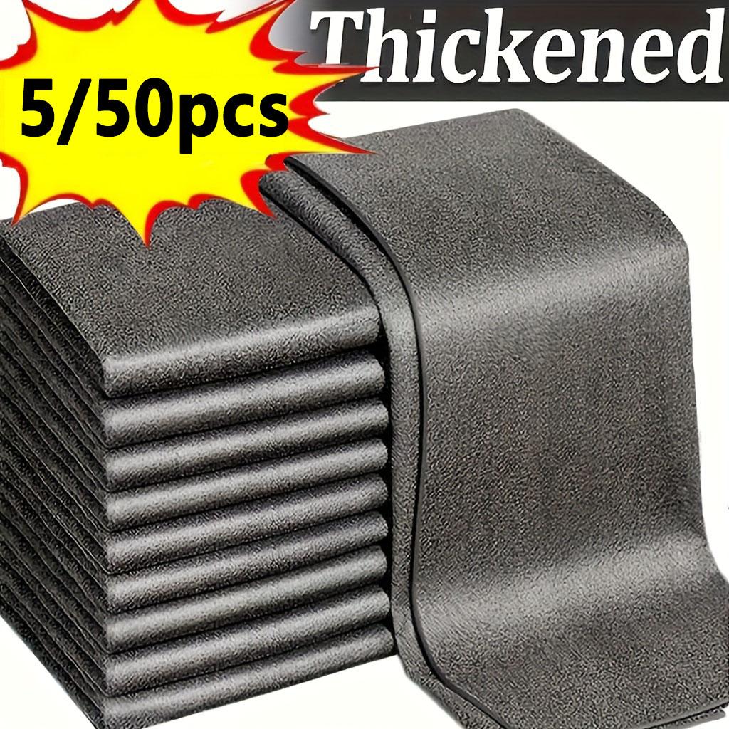 

Thick Magic Cloth Glass Cleaning Towel, Reusable Microfiber Cloth for Windows, Mirrors, Car Washing, Kitchen, Bathroom Surfaces 5pcs чёрный