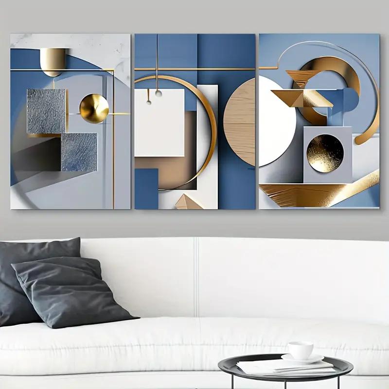 

3 шт./набор Абстрактное геометрическое искусство Постер на холсте в раме, Картины на холсте в стиле модерн середины века шалфейно-зеленого цвета, Современное настенное искусство, Идеальный подарок 3pcs30x45cm No Frame