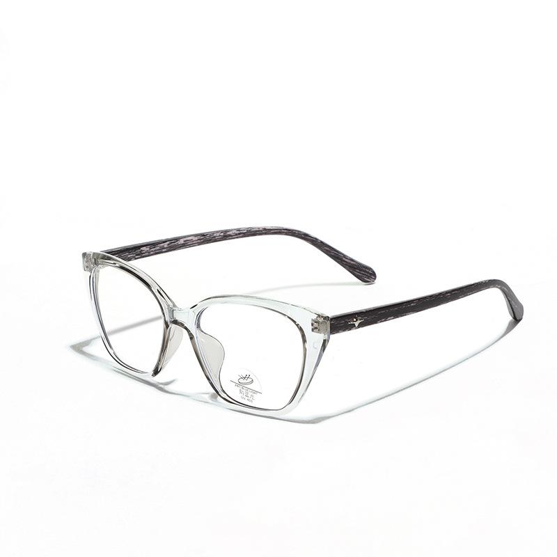 Glasses Cat'S Eye Black Frame Small Fragrance Can Be Matched With Myopia Flat Glasses Men'S High-End Plain Frame Glasses Women