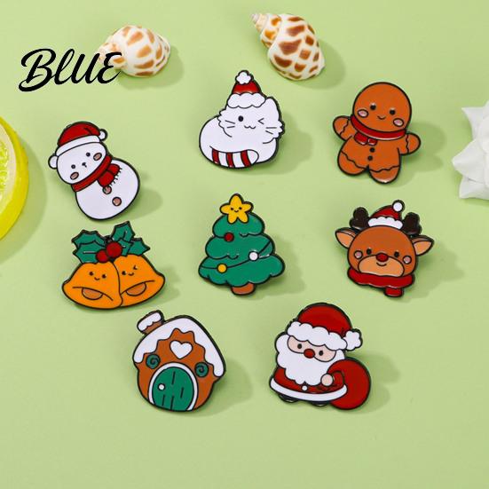 Elch Beutel Dekoration Anstecknadel Weihnachten Cartoon Emaille Brosche Weihnachtsmann Schneemann Baum Abzeichen Anstecker Weihnachten Verzierungen Taschen Schals Kleidung Dekorative