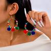 Christmas Tree Bow Colorful Garland Earrings Personalized Bell Christmas Series Earrings Women