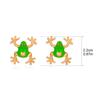 1/2 Pairs Frog-Shaped Earrings Sparking Rhinestones Inlaid Cartoon Enamel Alloy Ear Clips Jewelry Accessories