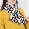 Leopardenmuster Kunstpelz Schal - Damen Winter Warm Vielseitig Kreuz-Halswärmer Damen Schals