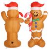 1.5m Height Christmas Inflatables Gingerbread Man with Candy Canes Blow Up Yard Decoration Snowman