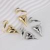 Twined Metal Eardrop Irregular Exaggerated Earrings Temperament Heart Earrings  Party