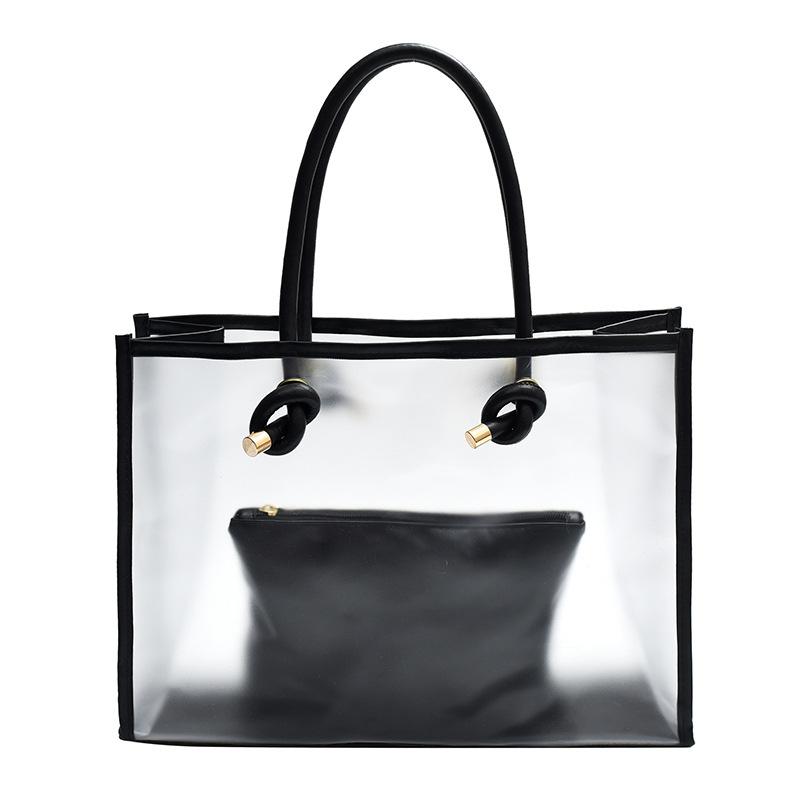 

Популярная сумка большой вместимости женская сумка новая весенне-летняя модная трендовая прозрачная сумка через плечо сумка-тоут