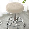 1PC solid color fleece fabric elastic round stool cover, suitable for restaurant and el decoration