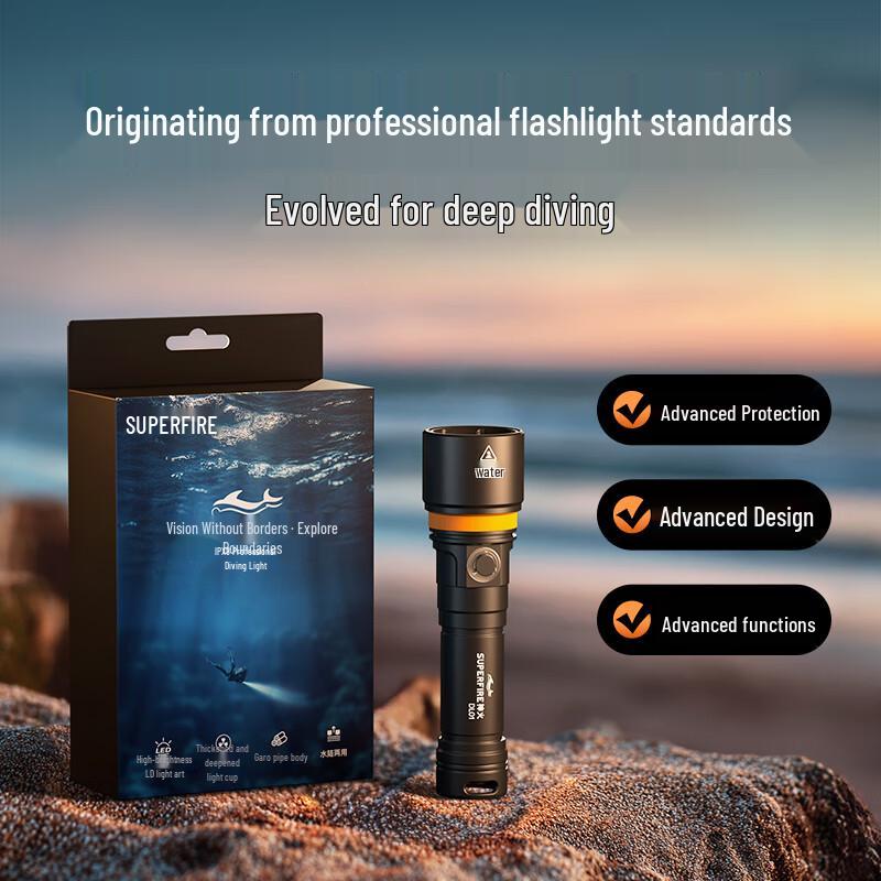 Shenhuo Professional Underwater Diving Flashlight