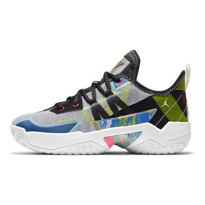 Air One Take 2 GS Kurt Grisi Aurora Yeşili Çocuk Spor Ayakkabı Siyah Ateş Böğürtleni CZ0840-003