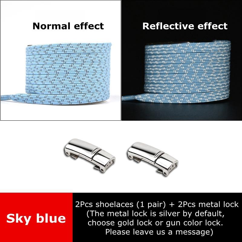 Magnetic Shoelaces for Sneakers Elastic Laces Without Ties Kids Adult Quick Shoe Lace Reflective No Tie Shoe Laces Rubber Bands