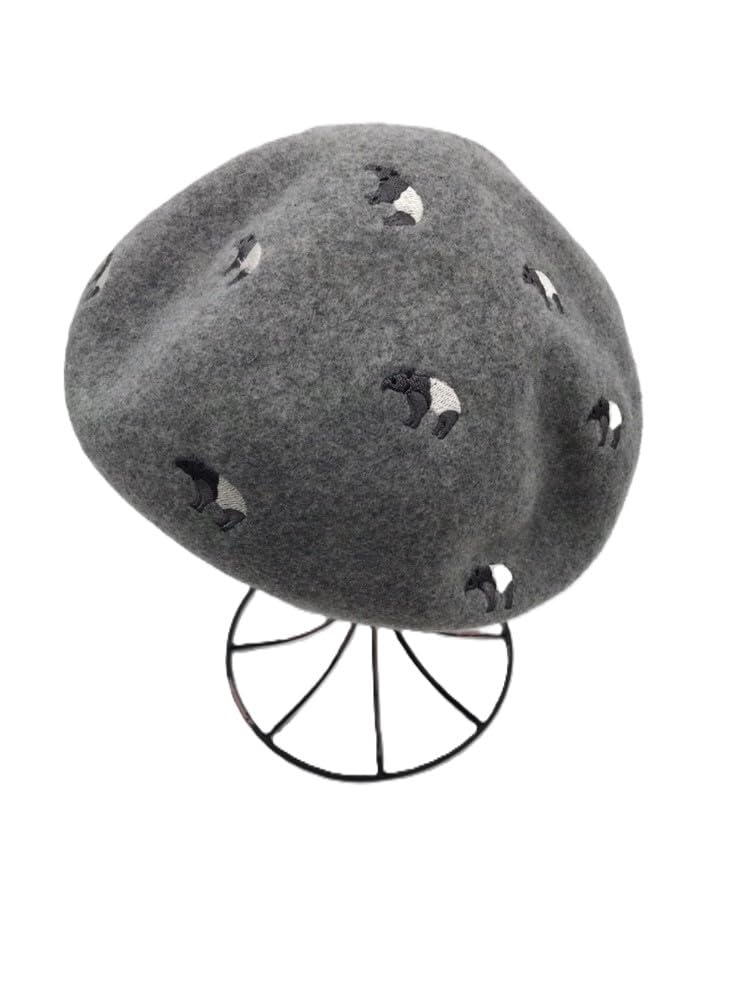[Sense of Grace] RICAMO BERET JOY Beret for Women, Gray