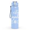 1PC Faint No Importada Text Pattern 750ml Color Plastic Sports Water Bottle Leakproof Flip Straw Lid Suitable for Sports Office Home Use