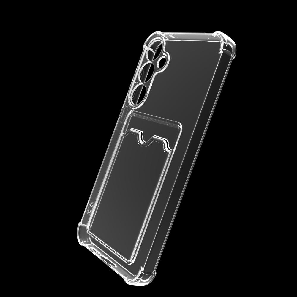 Luxury Soft Card Bag Phone Case For Samsung Galaxy S10 S20 S21 S22 S23 S24 FE Plus UItra Transparent Bumper Cover