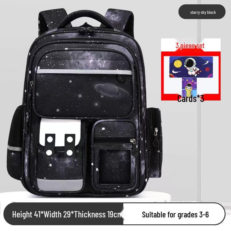 Fajny Plecak o Dużej Pojemności i Niskiej Wadze z Motywem Gwiaźdzystego Nieba dla Dzieci