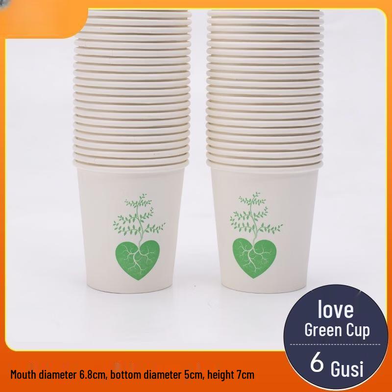 Xihe Disposable Green Paper Tasting Cups (180ml, 1000 Count)