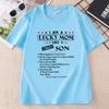 I Am A Lucky Mom I Have A Crazy Son TShirt Mothers Day T Shirt Gift for Mom Unisex Swear Trendy Round Neck Printed Tshirts