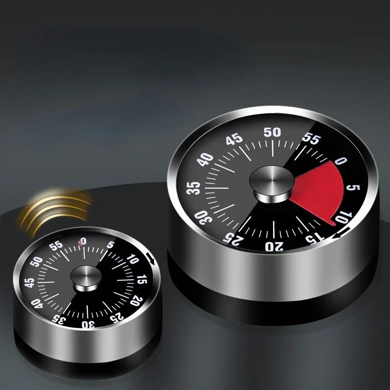 Stainless Steel Timer Portable Student Time Management Reminder Kitchen Baking Countdown Reminder with Magnet