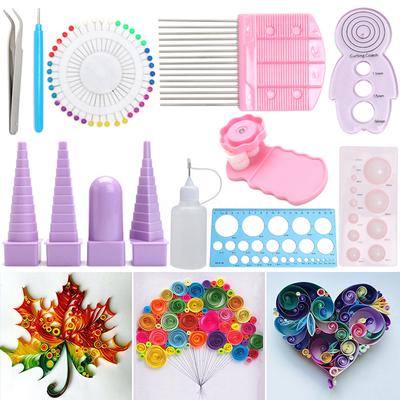 18pcs Quilling Paper Kit Cork DIY Workboard Slotted Tool Art Creation Craft Gift