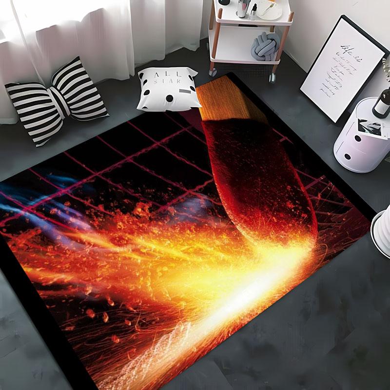 Naughty Matchstick 3D HD Cartoon Area Rug, Rugs Living Room,tapete for Bedroom Sofa Kitchen Doormat Decor,Kids Non-slipFloor Mat