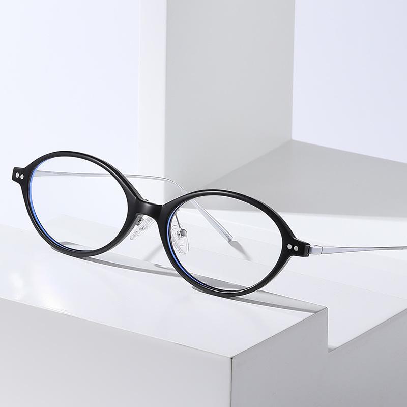 2026 Oval Retro TR Frame Glasses, Anti-Blue Light, High-End Casual Small Frame