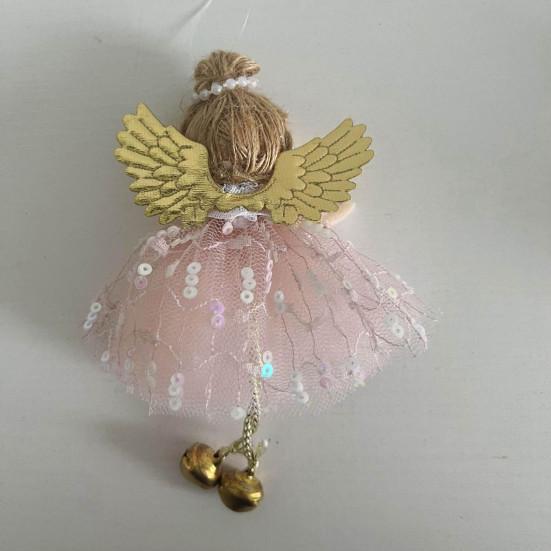 Durable Reusable Christmas Props Angel Ornaments, Cute Plush Doll Pendant with Nordic Style Holiday Decor Bell for Tree, Home Party Tree Ornaments