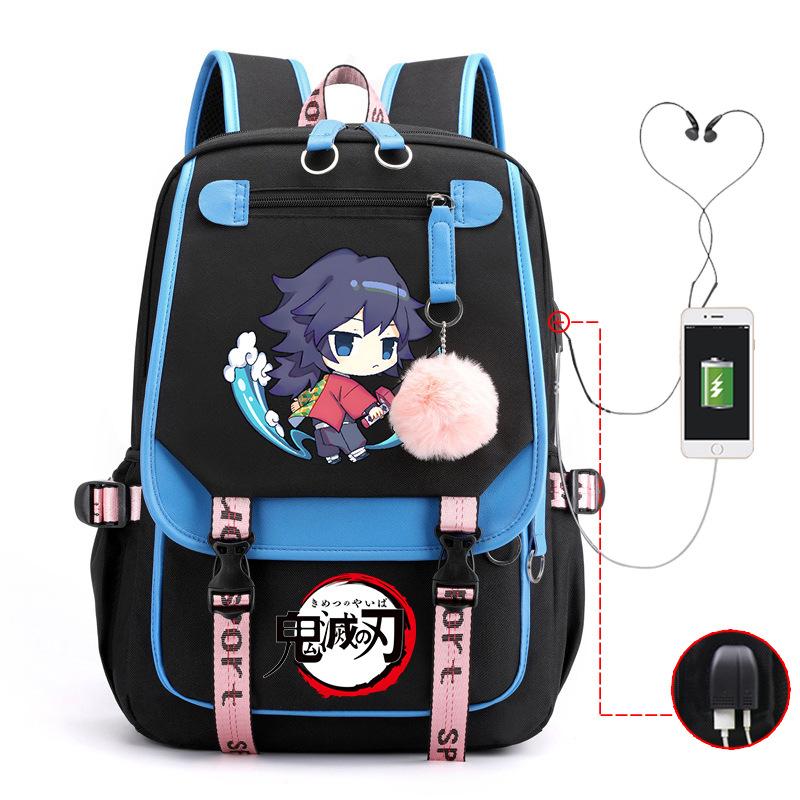 Demon slayer ghost extermination column student schoolbag junior high school student primary school student middle school student backpack