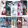 Christmas Graphic Printed Luxury Phone Case For iPhone 13 15 14 12 Mini 11 Pro MAX XR X SE XS 7 8 Plus Silicone Black Cover