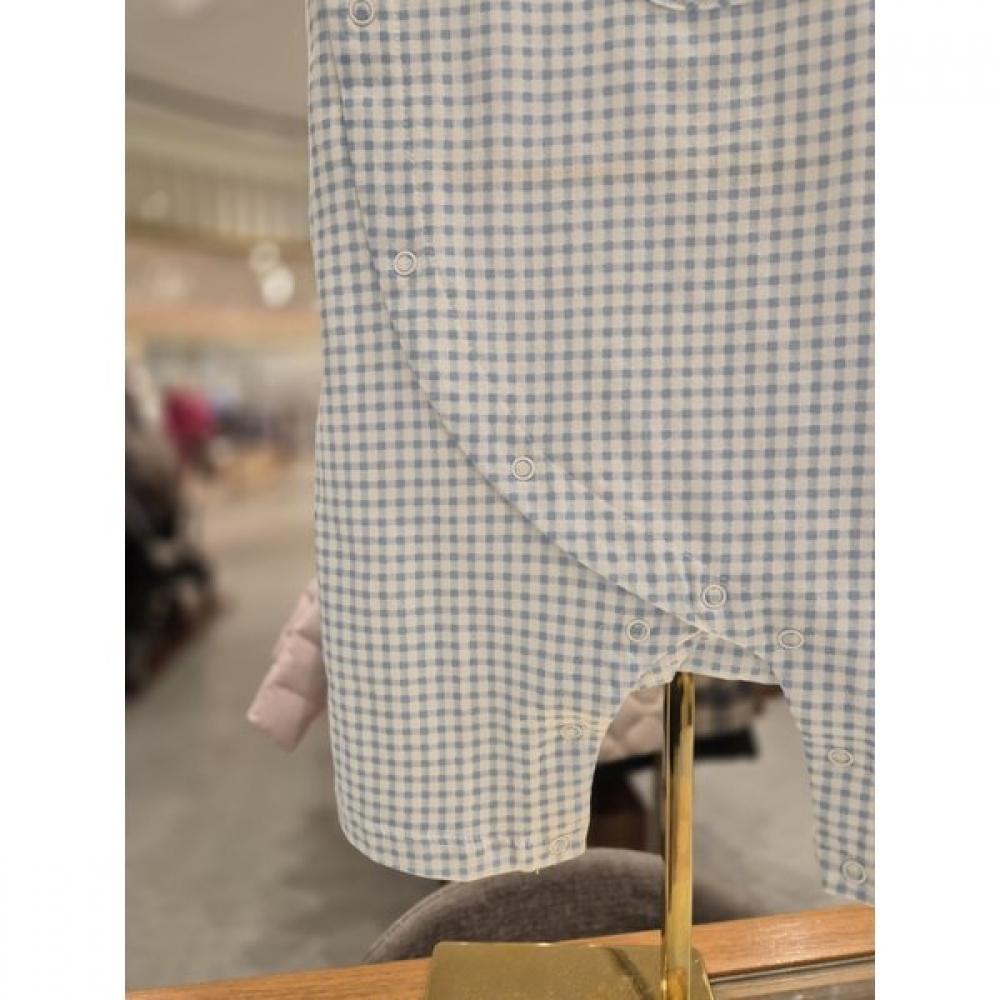 Chocola B Check Suspenders Romper  Ttomow01u 