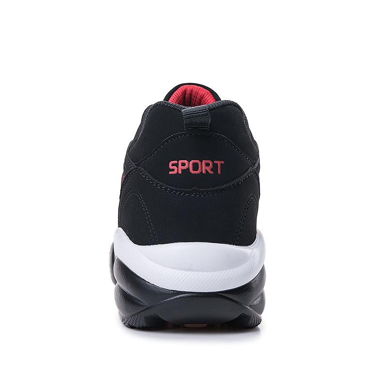 Men's Sport Running Shoes with Cotton and Fleece Lining - Warm Air Cushion Sneakers for Hiking and Walking