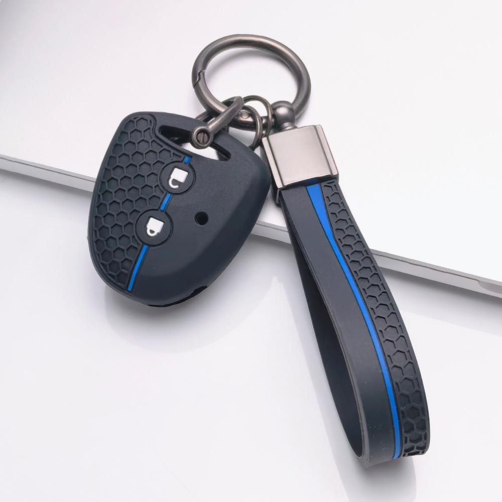 Key Cover for Toyota Hilux Yaris Corolla Rav4 with Keychain Anti-Scratch Guard Shockproof Protection Soft Grip Texture Responsive Button Touch
