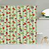 Fruit Things for the Bathroom Accessories Sets Luxury Shower Curtain Waterproof Folding Partition Curtains Bath Bedrooms