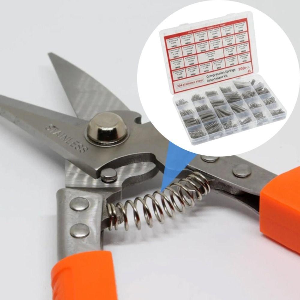 304 Stainless Steel Tension Spring Kit 300PCS Spring Assortment Kit Mechanical Repairs