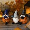Halloween Pumpkin Gnome Resin Figurine for Creative Holiday Tabletop Decor