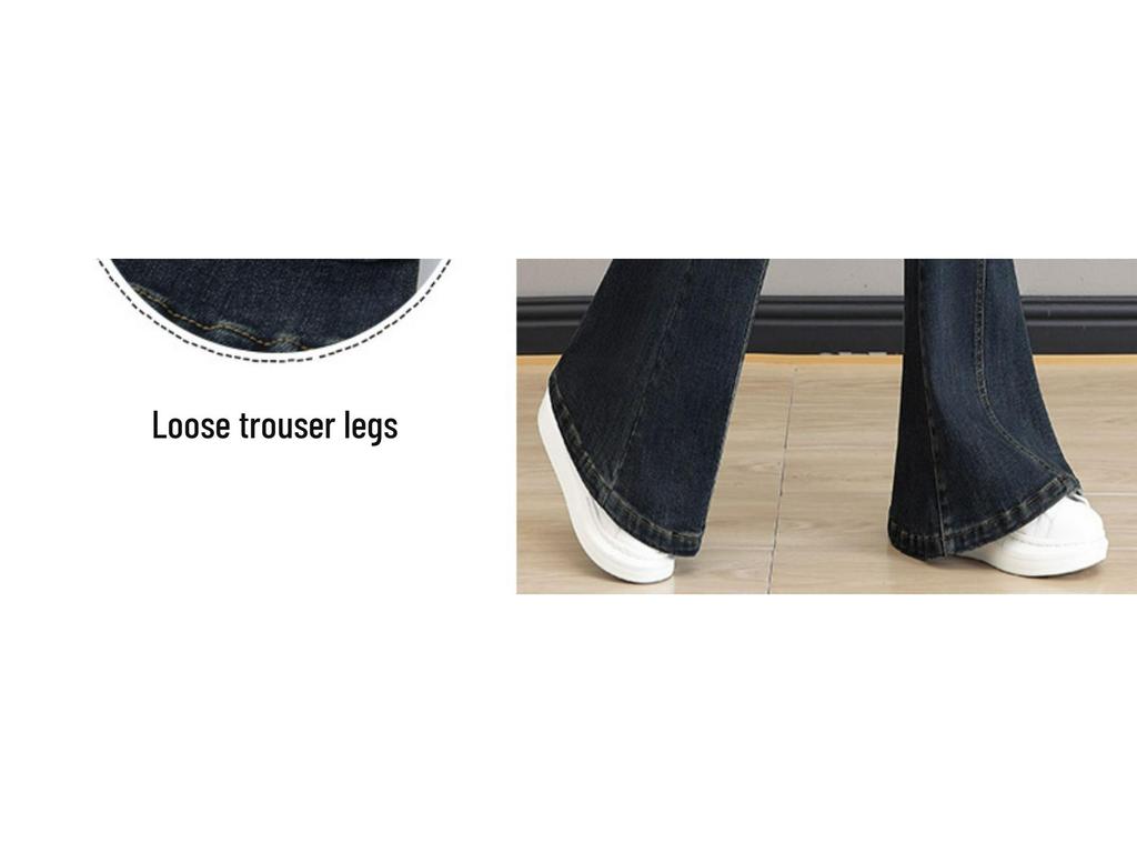 Stylish High-Waisted Slimming Micro-Flare Jeans for Spring & Autumn 2026