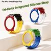 Dreifarbiger integrierter Silikon-Uhrenarmband-Mod-Kit mit Faltschließe Kompatibel mit Swatch X Royal Pop Uhrenzubehör