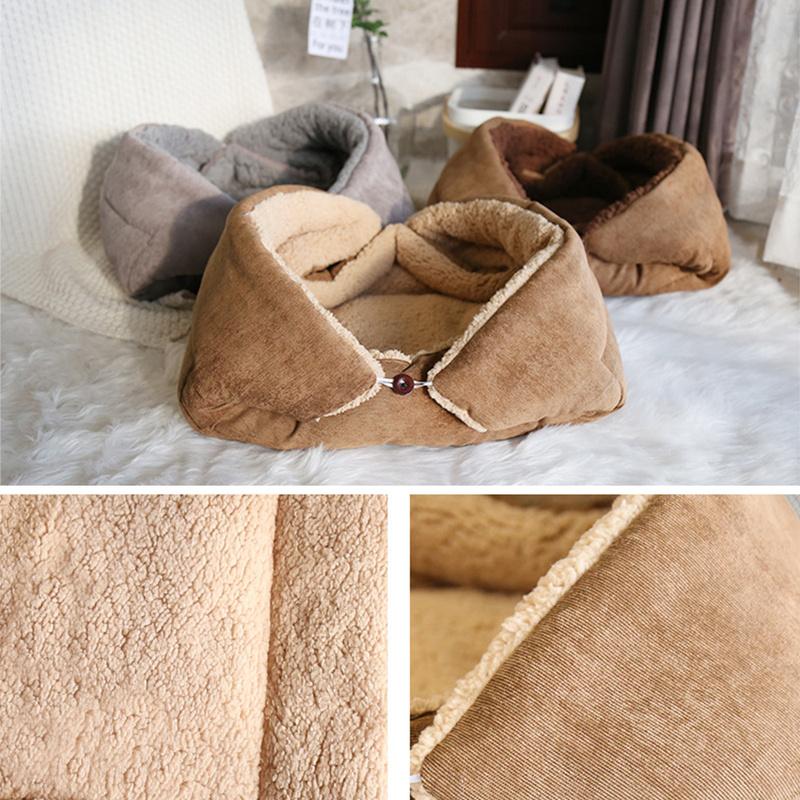 2-in-1 Faltbare Haustierbettmatte Warmes Haustierbett Haustierkennel Flauschiges Bequemes Haustierkissen