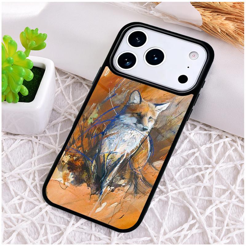 Fox Art Phone Case for iPhone 17 Air 16 15 11 12 14 13 Pro Max Shockproof Cover