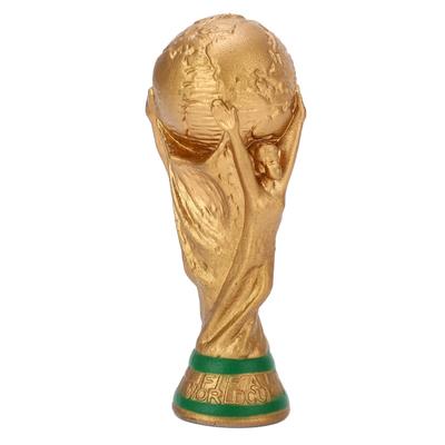 World Soccer Trophy Ornament Decorative Eco Friendly PVC World Football Trophy Decoration 7cm Height