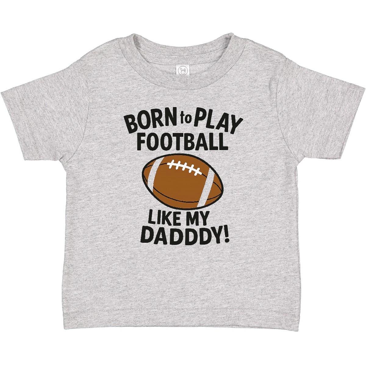 Inktastic Born To Play Like My Daddy Football Baby T-Shirt Children Apparel Tees 100