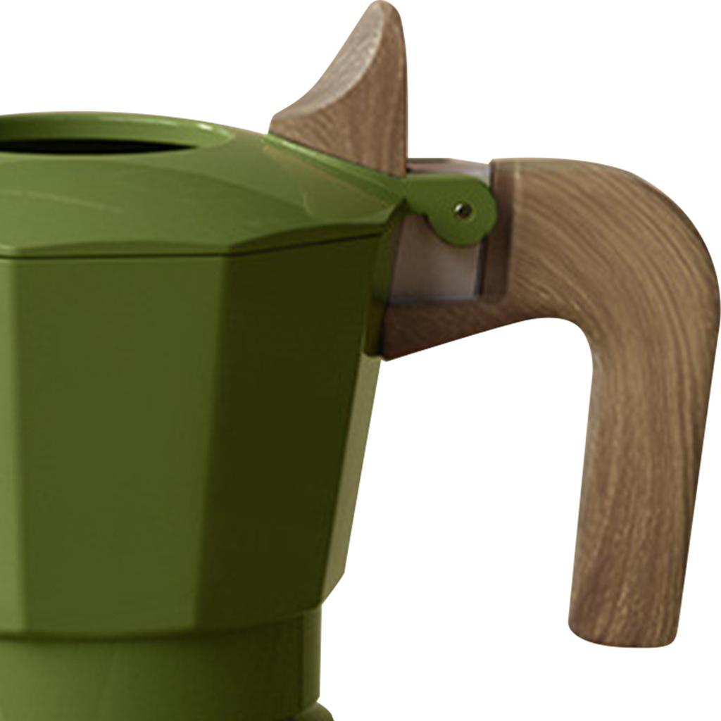 Herd Moka Pot Professionelle tragbare Doppelventile Vintage-Stil Aluminiumlegierung Kaffeemaschine Topf